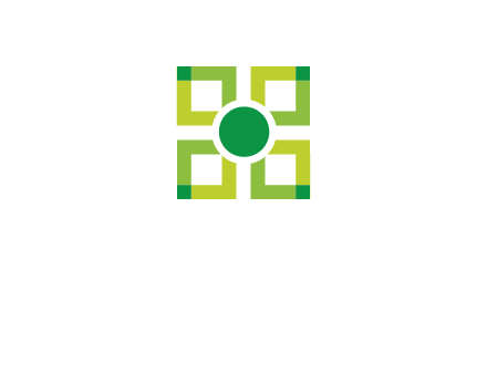 flower made of squares logo