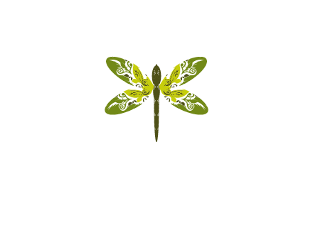 dragonfly with patterned wings illustration