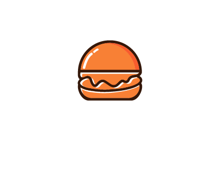 burger icon for fast food logo