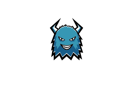 logo with a horned monster character