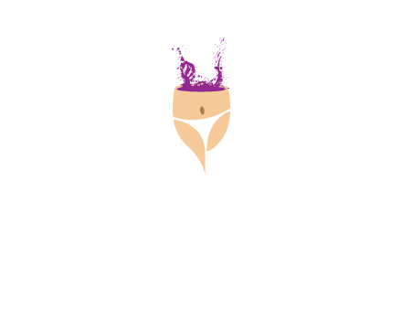 girl in bikini and wine splash vector