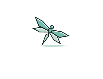 geometric dragonfly logo