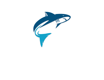 swimming shark symbol