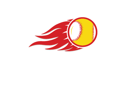 baseball with flames icon