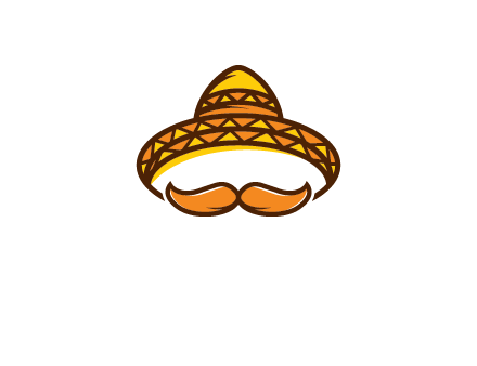 thick mustache and Mexican hat con