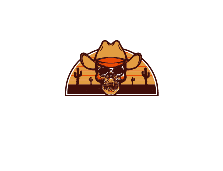 wild west skull logo