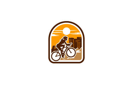 mountain biking logo