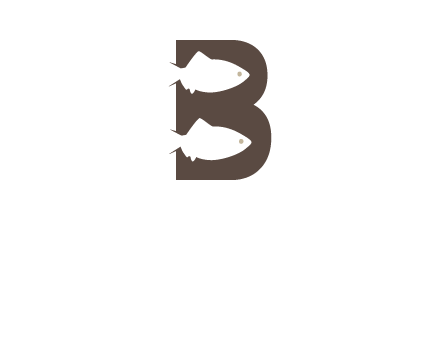 fish inside letter B logo