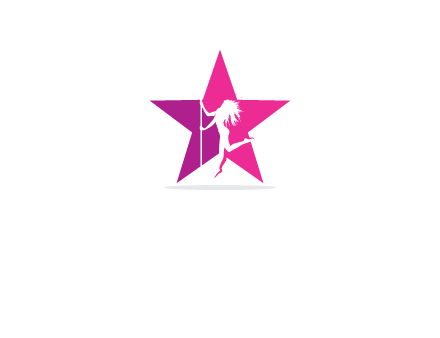 pole dance in front of star logo