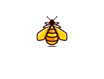 upright honeybee illustration