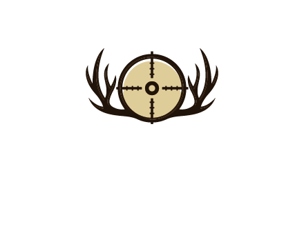 deer rack with bullseye or target symbol