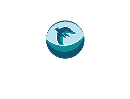 dolphin in the sea logo