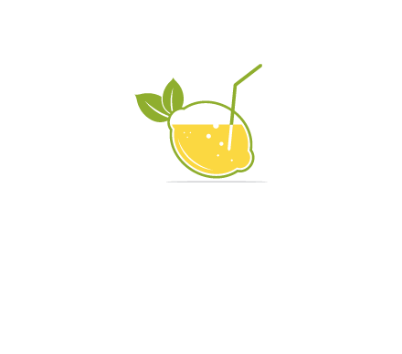 lemon with a straw