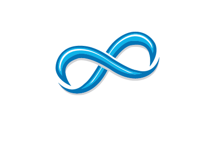 blue infinity symbol