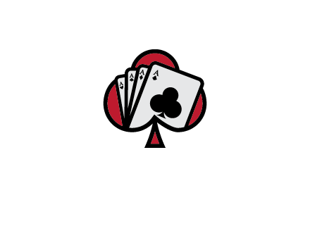 playing cards in spade logo