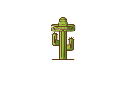 cactus wearing Mexican hat