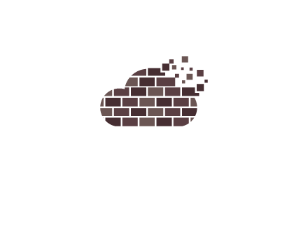 pixelated brick pattern cloud