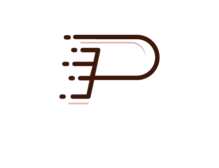 abstract letter P line art