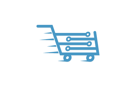 network lines forming shopping cart