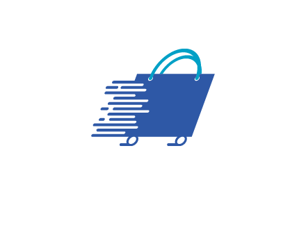 digital shopping bag with wheels