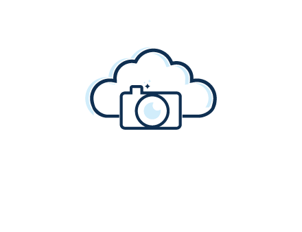 line art cloud behind camera