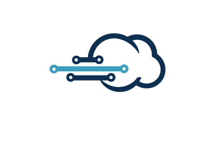 networking lines joined to cloud