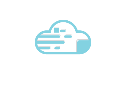 line art cloud with lines and documents