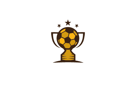 football cup with wings and stars