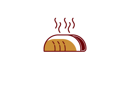 line art taco with steam