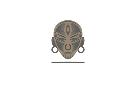 mask with earrings