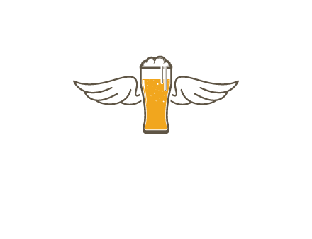 beer glass with wings