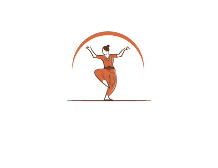 dancer under curved line