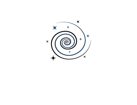 spirals with stars