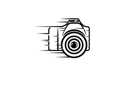 line art camera with speedy lines