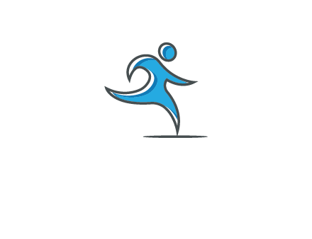 abstract man running icon