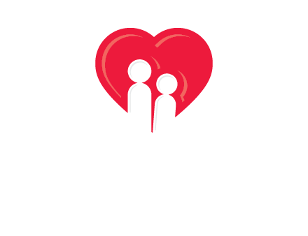 children in heart icon