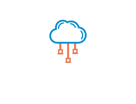 circuit lines from line art cloud