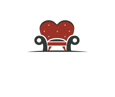 heart behind chair