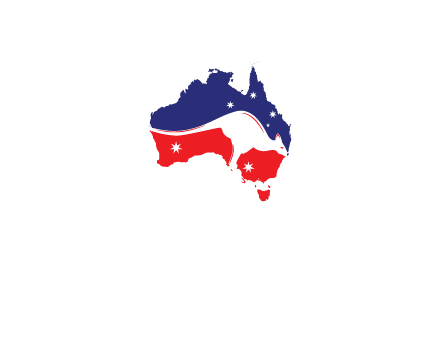 negative spacing kangaroo in Australian continent