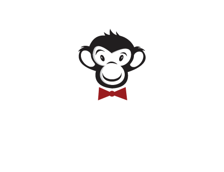 monkey wearing bow tie