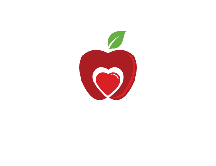 heart in apple