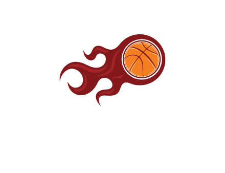 flames on basketball