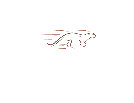 abstract line art jaguar