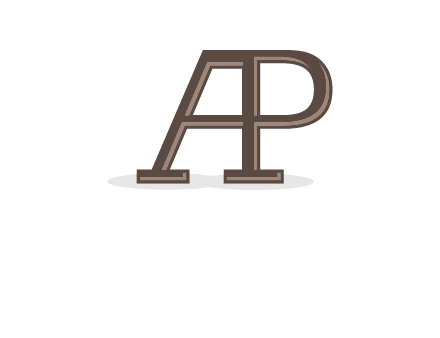 letter A forming letter P