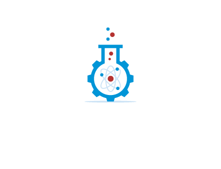 conical flask forming gear with atoms