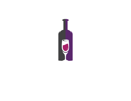 negative spacing wine glass in wine bottle