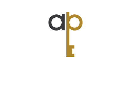 letter ap forming key symbol