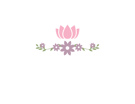 lotus flower with leaves