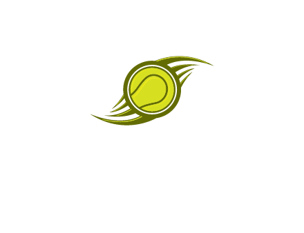 tennis ball in swooshes