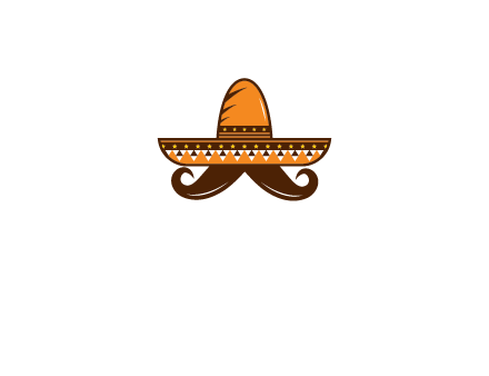 Mexican hat with big moustache